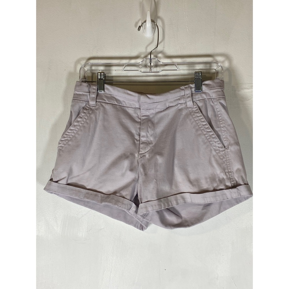Twill Cuffed Chino Shorts Gray Khaki Casual‎ Minimalist Preppy Size 28 (S/6)